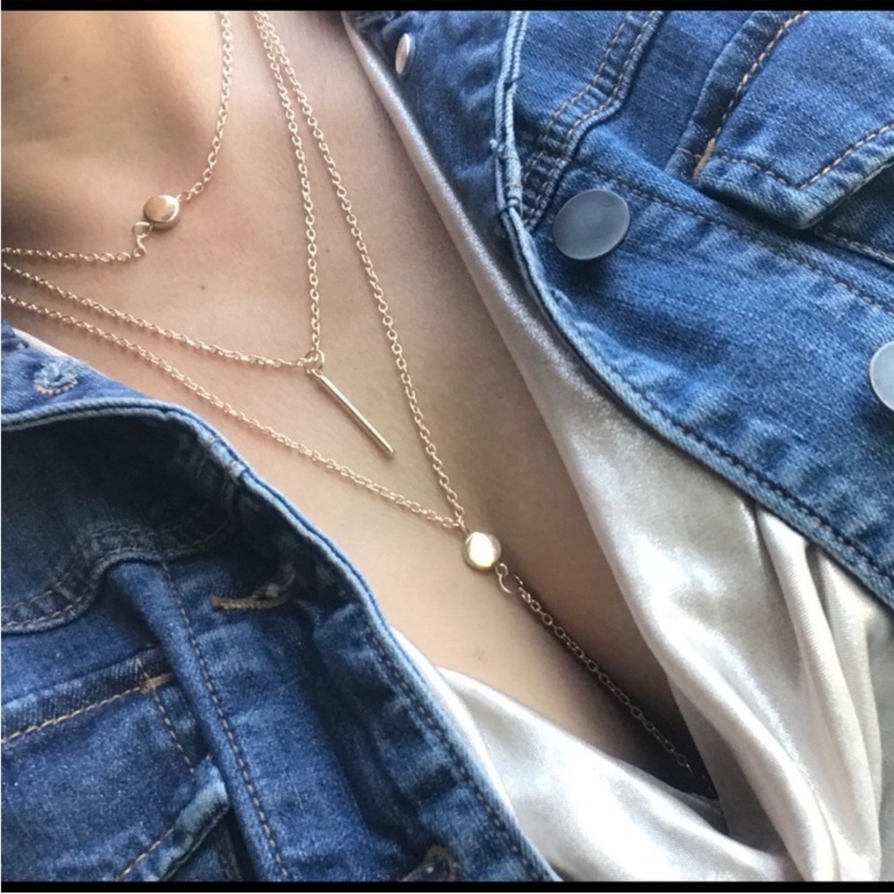 Gold Tone Triple Layer Choker Women’s Boho Necklace✨